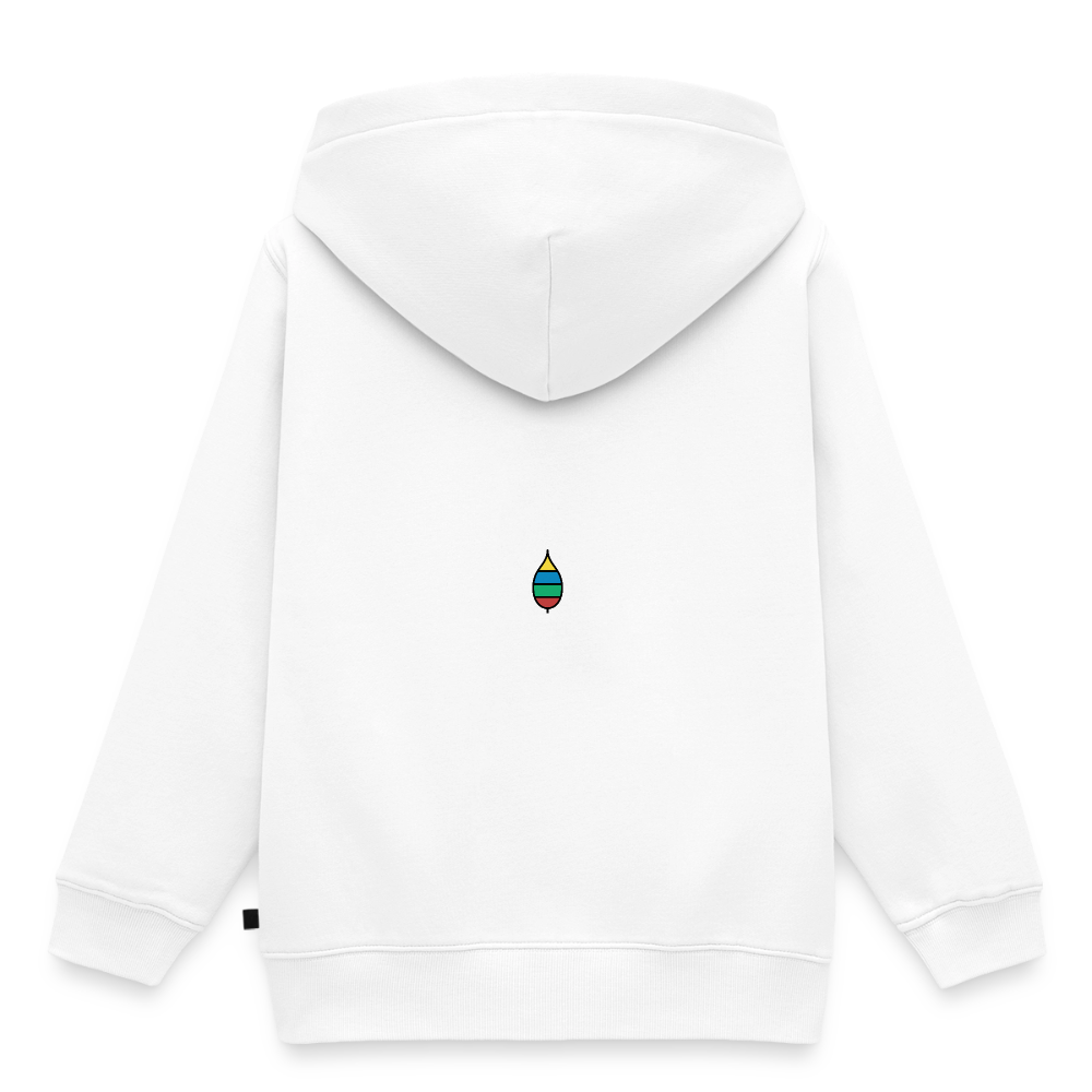 Kinder-Hoodie „federherz buntschwanz“ | buntschwanz - Weiß
