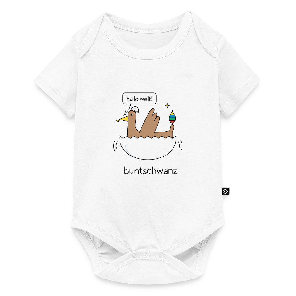 Babybody „hallo welt!“ – Bio-Baumwolle | buntschwanz - Weiß