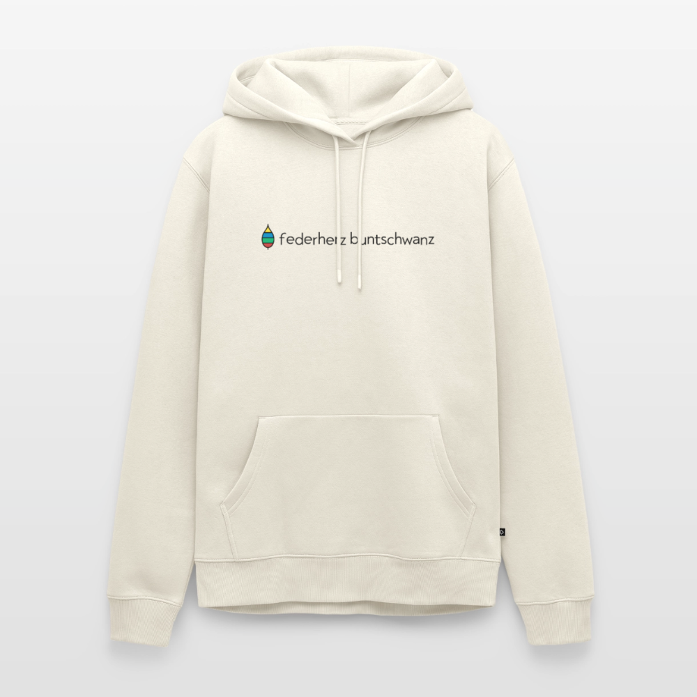 Herren-Hoodie „federherz buntschwanz“ | buntschwanz - Naturweiß