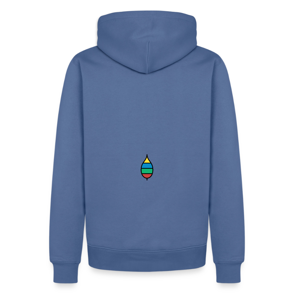 Herren-Hoodie „federherz buntschwanz“ | buntschwanz - Taubenblau