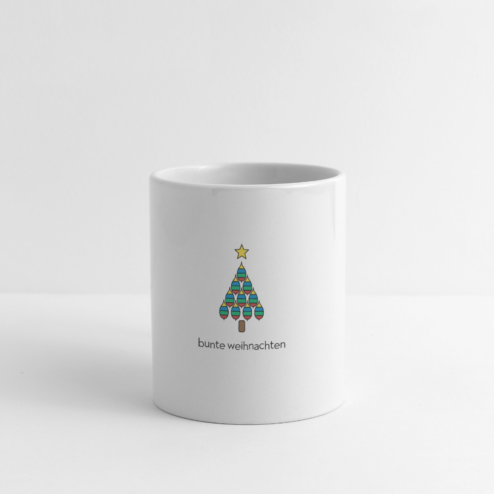 Tasse „bunte weihnachten“ – Federbaum | buntschwanz - Weiß