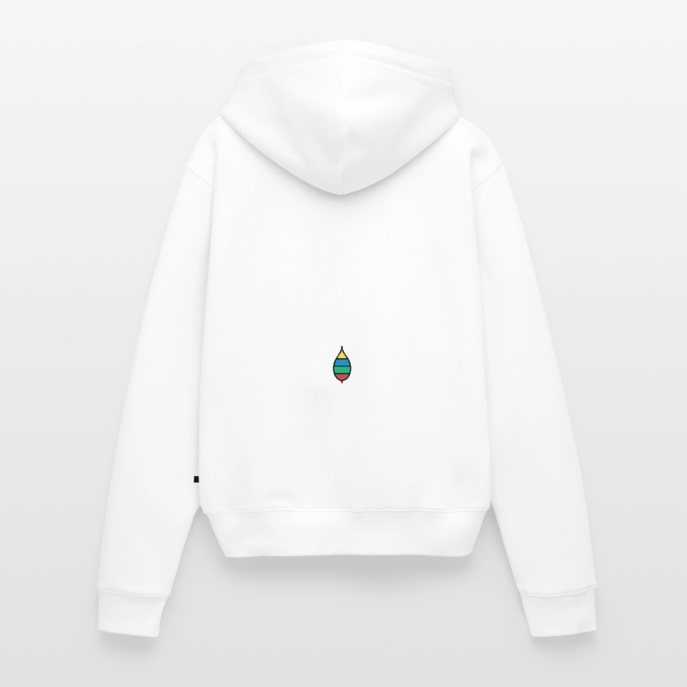 Damen-Hoodie „federherz buntschwanz“ | buntschwanz - Weiß