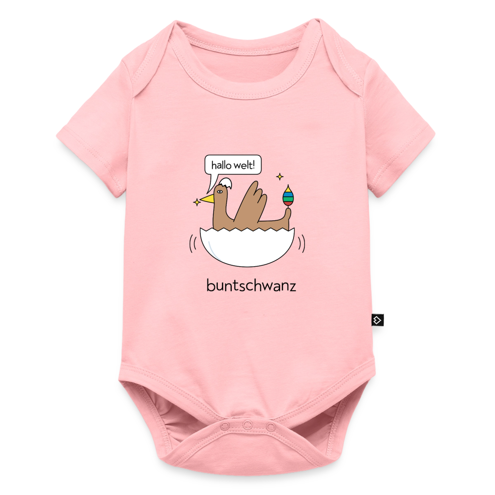 Babybody „hallo welt!“ – Bio-Baumwolle | buntschwanz - Rosa