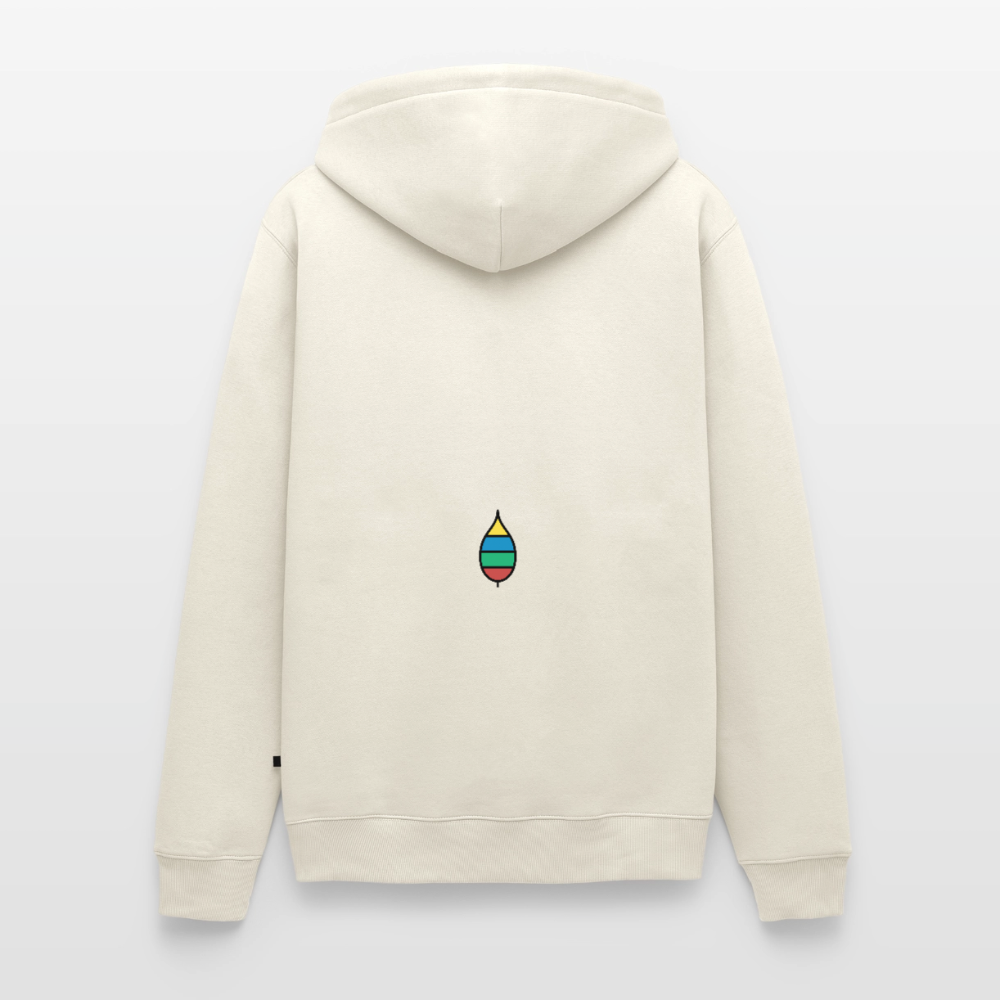 Herren-Hoodie „federherz buntschwanz“ | buntschwanz - Naturweiß