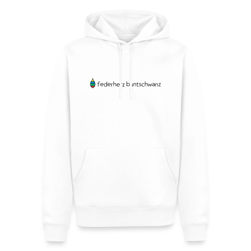 Herren-Hoodie „federherz buntschwanz“ | buntschwanz - Weiß