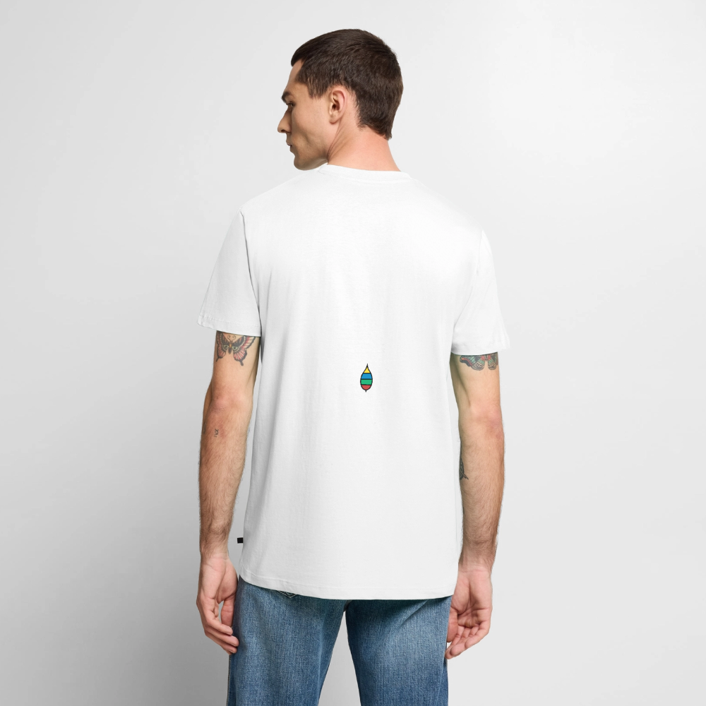Herren-T-Shirt „federherz buntschwanz“ – Baumwolle | buntschwanz - Weiß