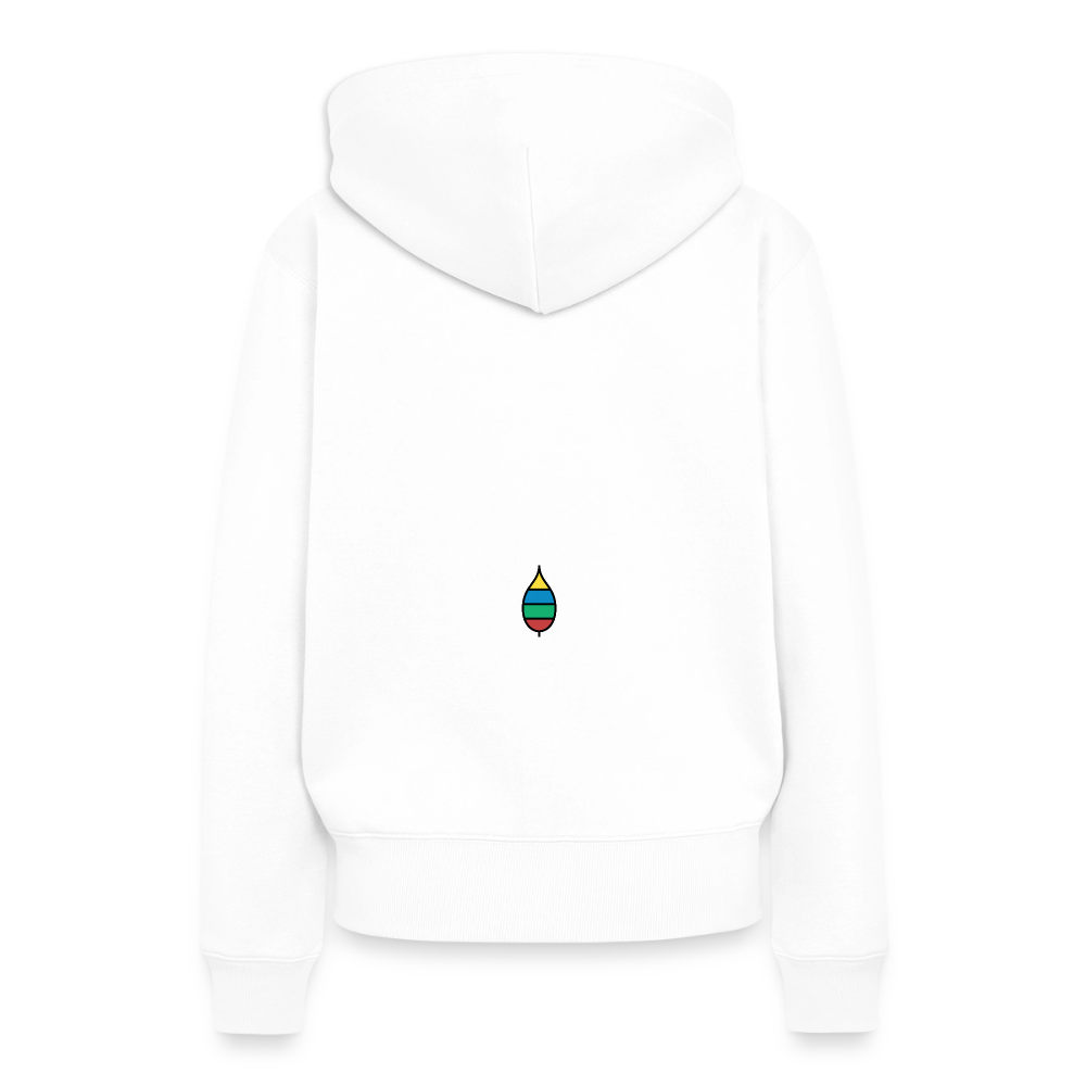 Damen-Hoodie „federherz buntschwanz“ | buntschwanz - Weiß