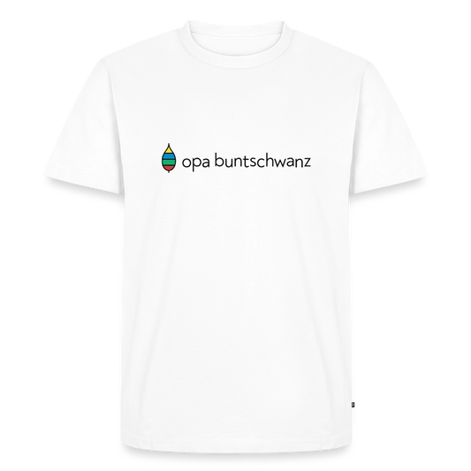 Herren-T-Shirt „opa buntschwanz“ – Baumwolle | buntschwanz - Weiß