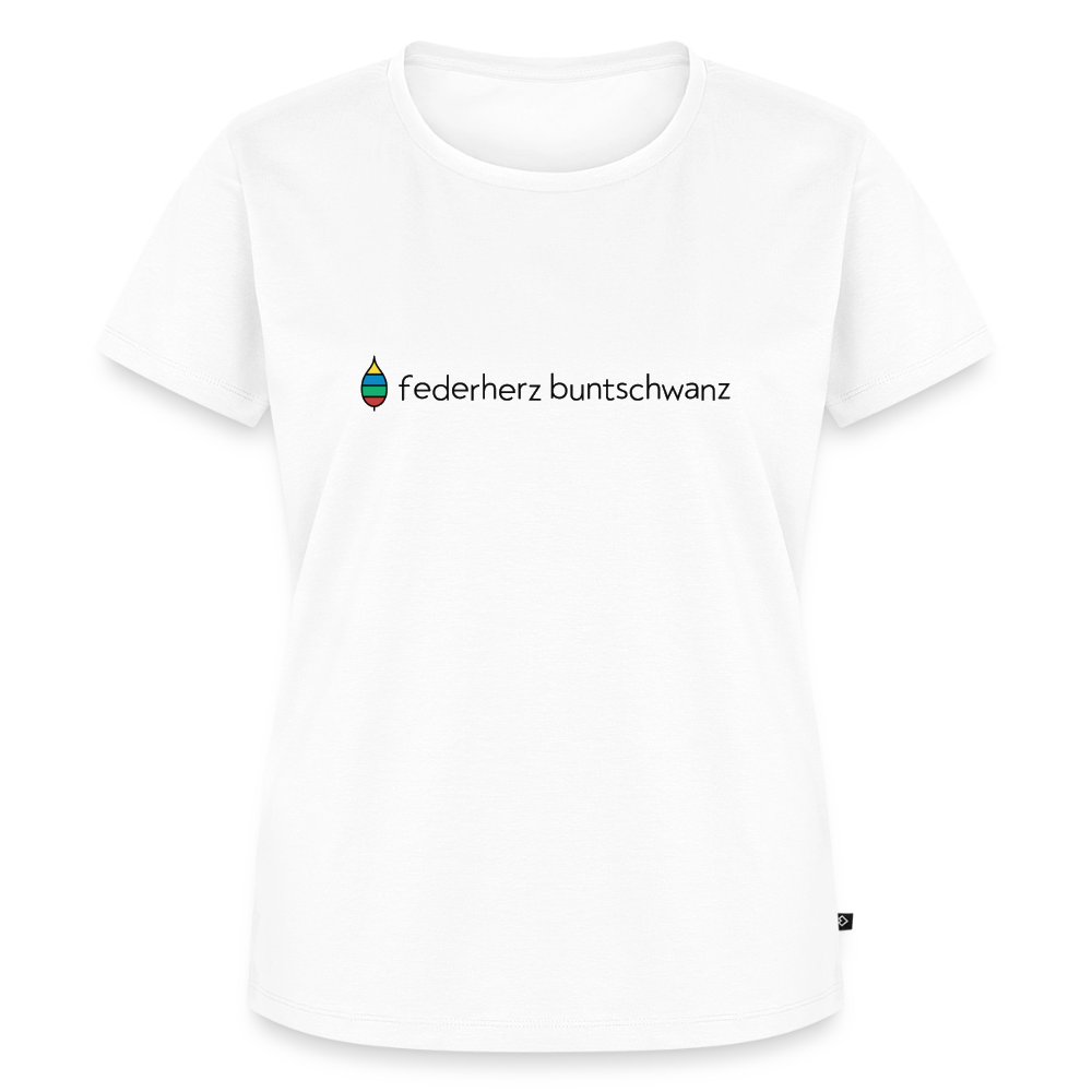 Damen-T-Shirt „federherz buntschwanz“ – Baumwolle | buntschwanz - Weiß