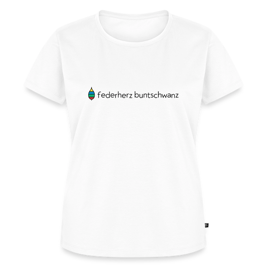Damen-T-Shirt „federherz buntschwanz“ – Baumwolle | buntschwanz - Weiß