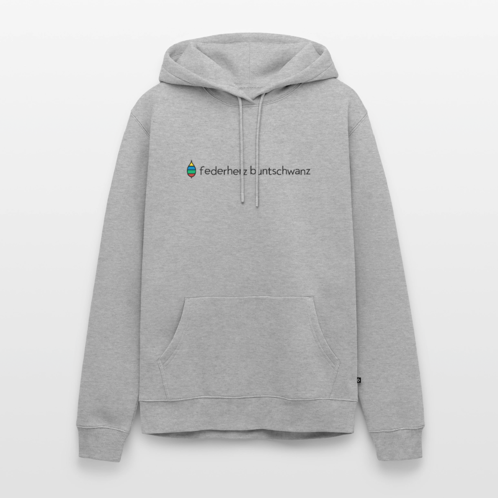 Herren-Hoodie „federherz buntschwanz“ | buntschwanz - Grau meliert