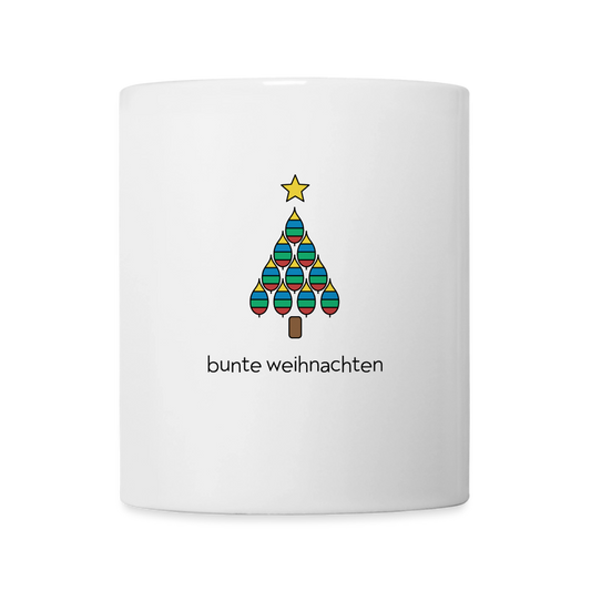 Tasse „bunte weihnachten“ – Federbaum | buntschwanz - Weiß