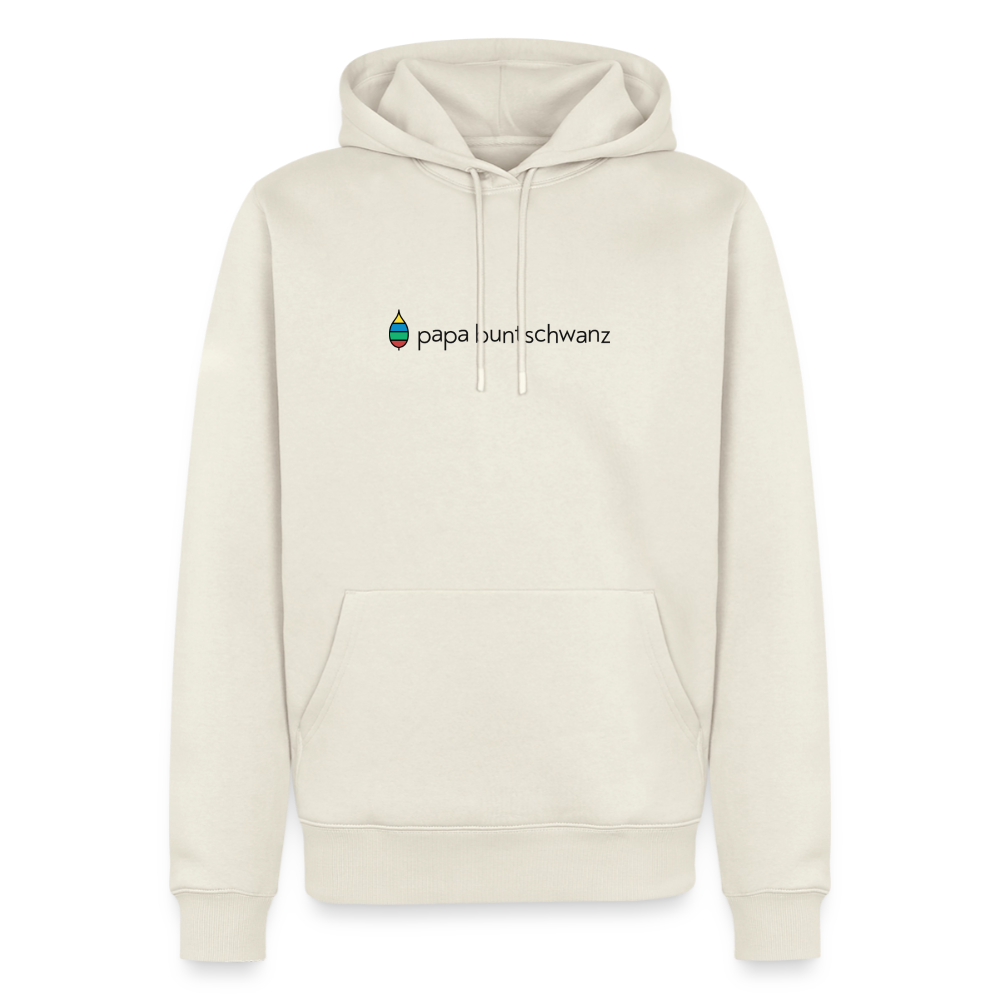 Herren-Hoodie „papa buntschwanz“ | buntschwanz - Naturweiß