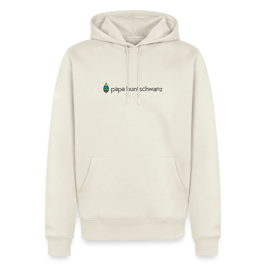 Herren-Hoodie „papa buntschwanz“ | buntschwanz - Naturweiß