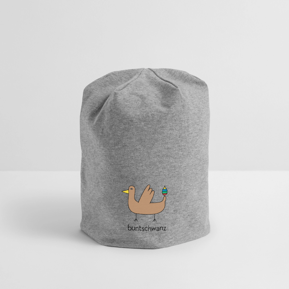 Beanie „Original buntschwanz“ – Jersey-Mütze | buntschwanz - Grau meliert