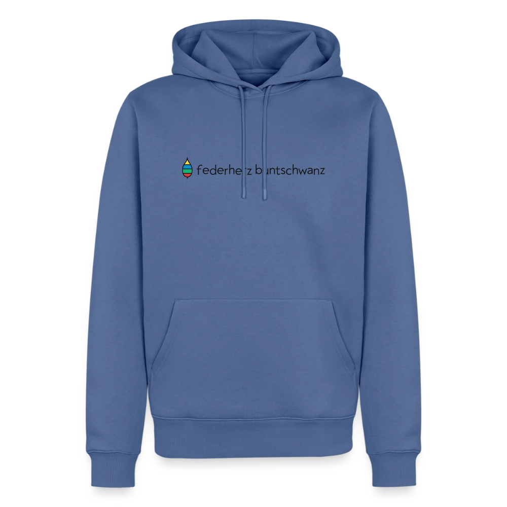 Herren-Hoodie „federherz buntschwanz“ | buntschwanz - Taubenblau