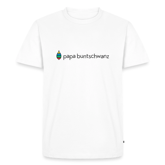 Herren-T-Shirt „papa buntschwanz“ – Baumwolle | buntschwanz - Weiß