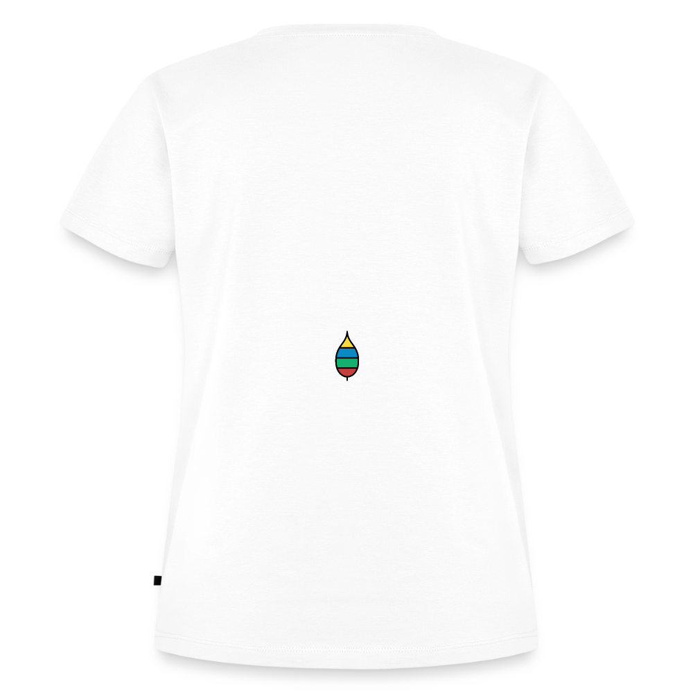 Damen-T-Shirt „federherz buntschwanz“ – Baumwolle | buntschwanz - Weiß