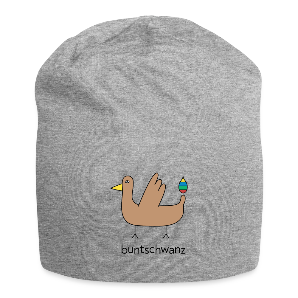 Beanie „Original buntschwanz“ – Jersey-Mütze | buntschwanz - Grau meliert