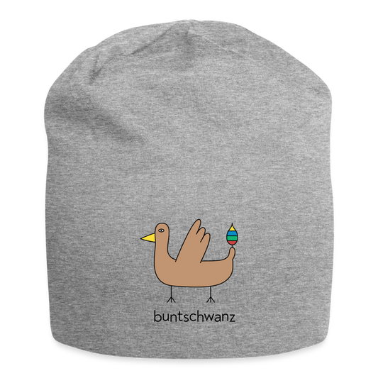 Beanie „Original buntschwanz“ – Jersey-Mütze | buntschwanz - Grau meliert