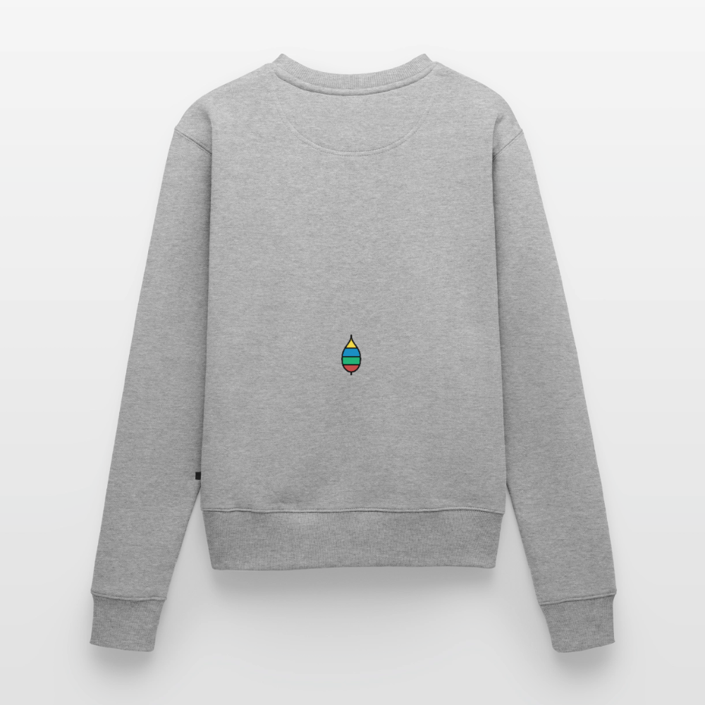 Damen-Pullover „federherz buntschwanz“ | buntschwanz - Grau meliert