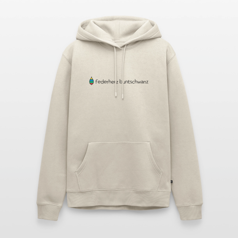 Herren-Hoodie „federherz buntschwanz“ | buntschwanz - Beige
