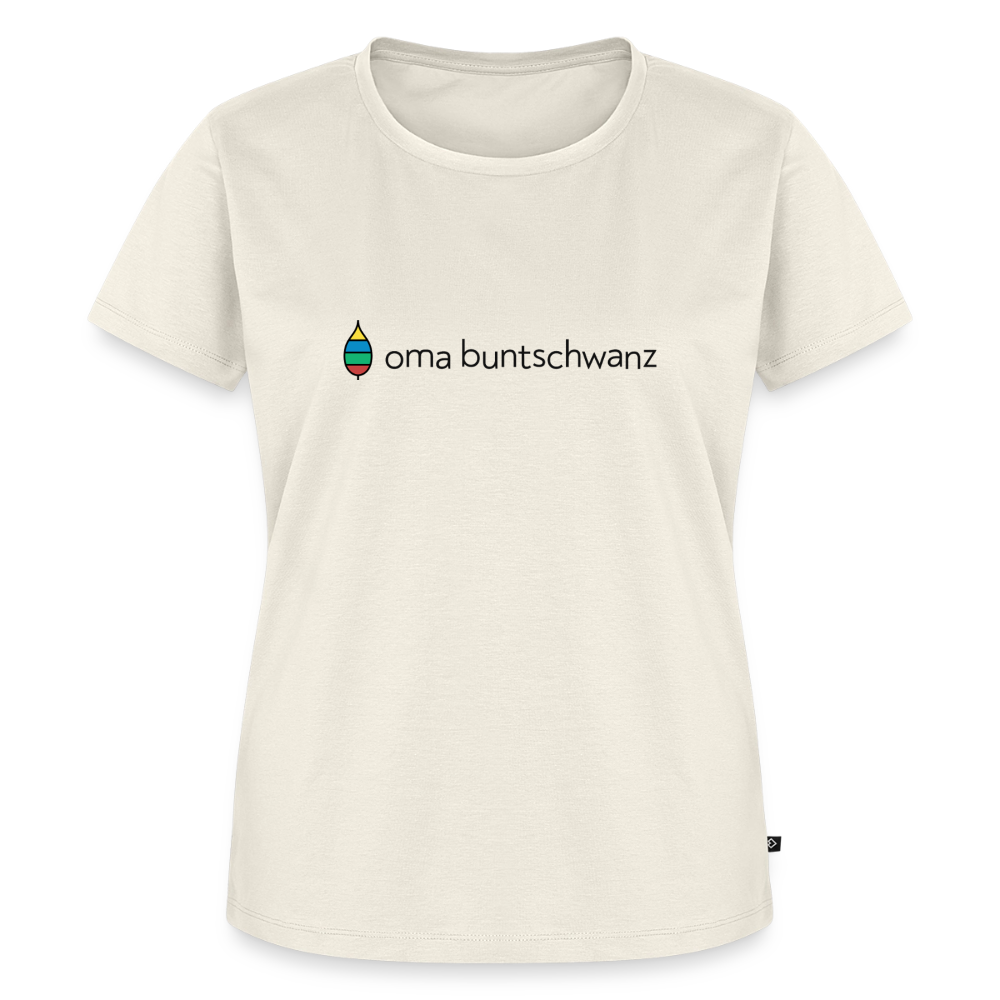 Damen-T-Shirt „oma buntschwanz“ – Baumwolle | buntschwanz - Naturweiß