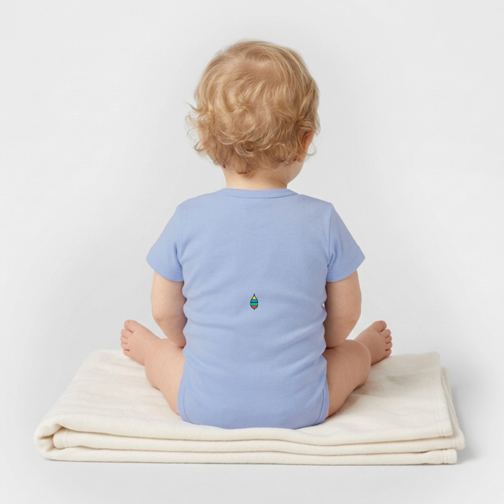 Babybody „neu im nest 2026“ – Bio-Baumwolle | buntschwanz - Sky