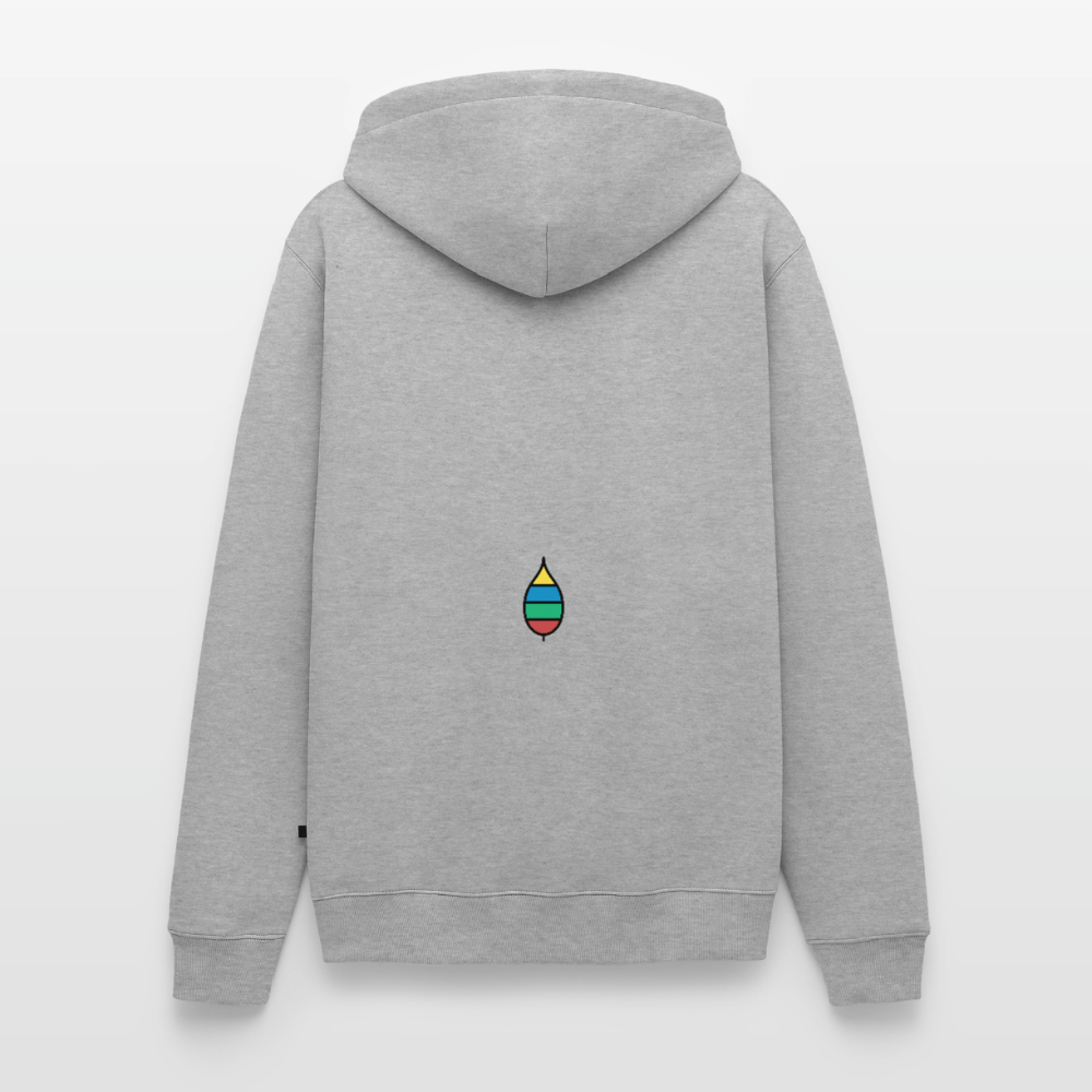 Herren-Hoodie „federherz buntschwanz“ | buntschwanz - Grau meliert