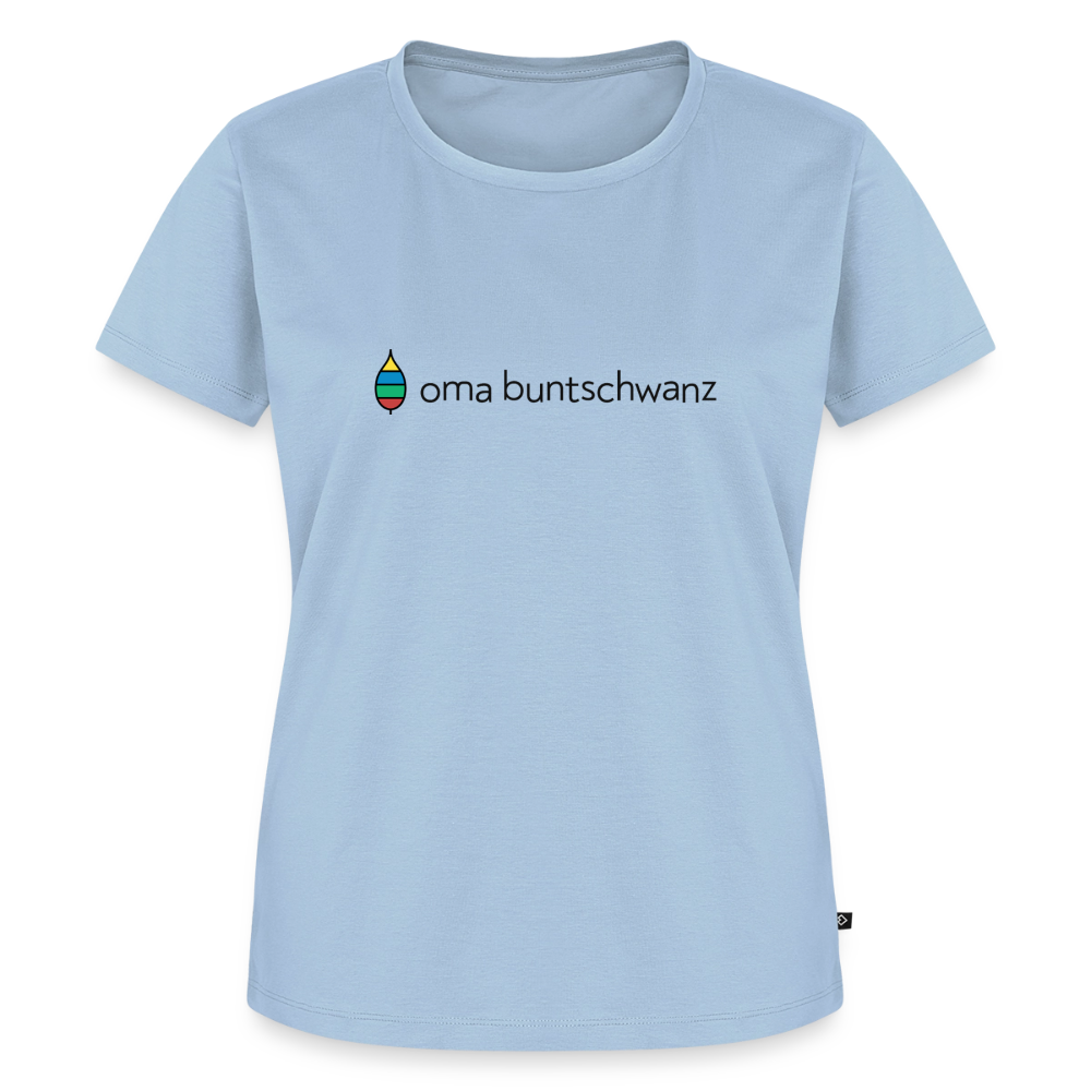 Damen-T-Shirt „oma buntschwanz“ – Baumwolle | buntschwanz - Hellblau