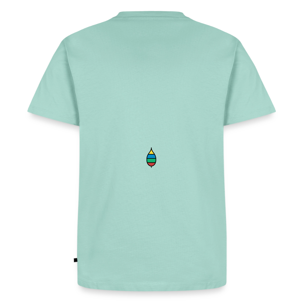 Herren-T-Shirt „federherz buntschwanz“ – Baumwolle | buntschwanz - Mint 
