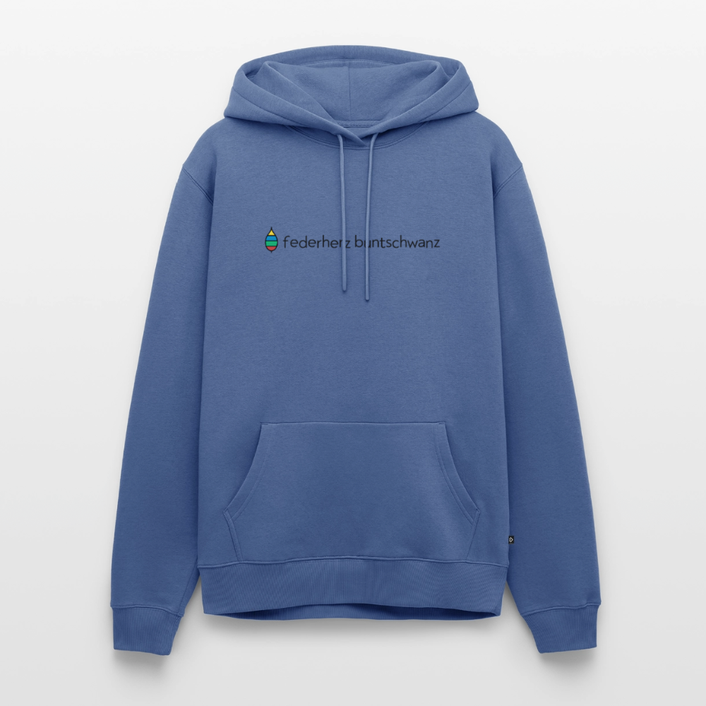 Herren-Hoodie „federherz buntschwanz“ | buntschwanz - Taubenblau