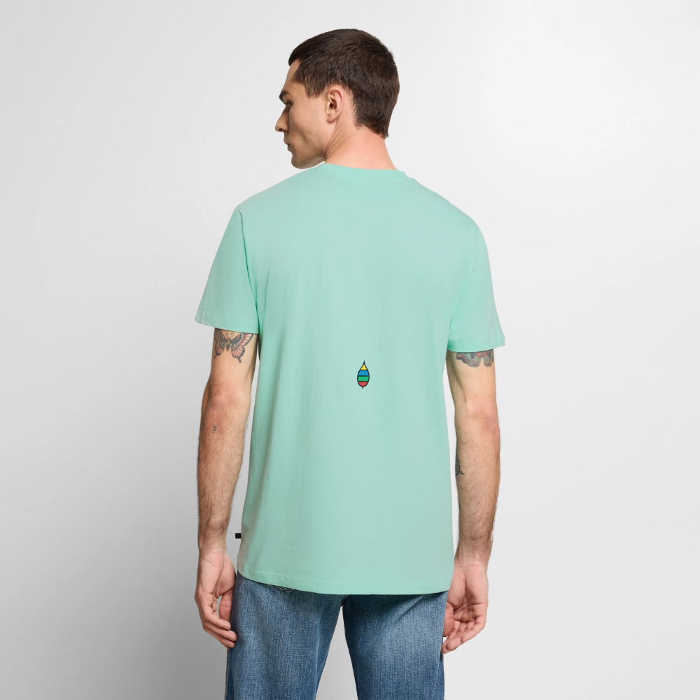 Herren-T-Shirt „federherz buntschwanz“ – Baumwolle | buntschwanz - Mint 