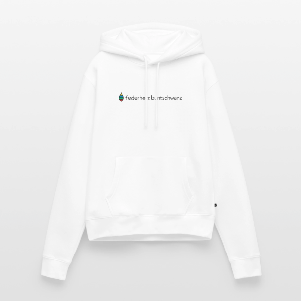 Damen-Hoodie „federherz buntschwanz“ | buntschwanz - Weiß