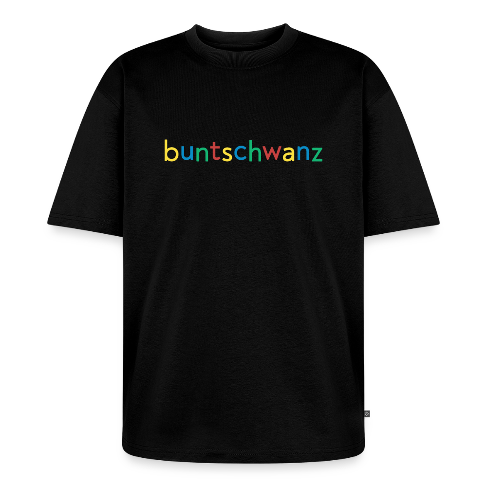 Oversize T-Shirt „buntschwanz“ Black Edition – Bio-Baumwolle | buntschwanz - Schwarz