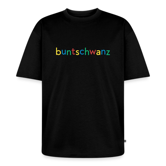Oversize T-Shirt „buntschwanz“ Black Edition – Bio-Baumwolle | buntschwanz - Schwarz