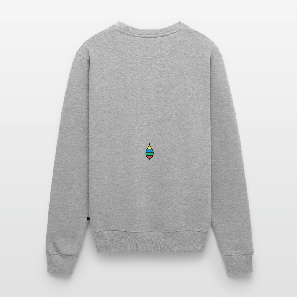 Herren-Pullover „federherz buntschwanz“ | buntschwanz - Grau meliert