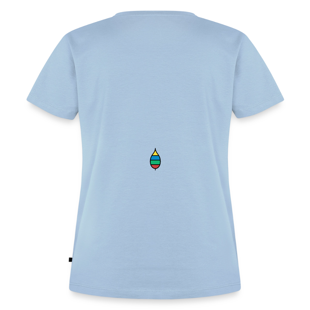 Damen-T-Shirt „federherz buntschwanz“ – Baumwolle | buntschwanz - Hellblau