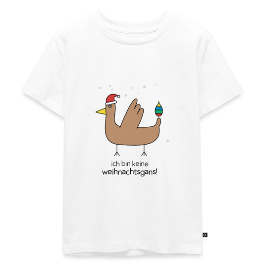 Kinder-T-Shirt „ich bin keine weihnachtsgans!“ | buntschwanz - Weiß