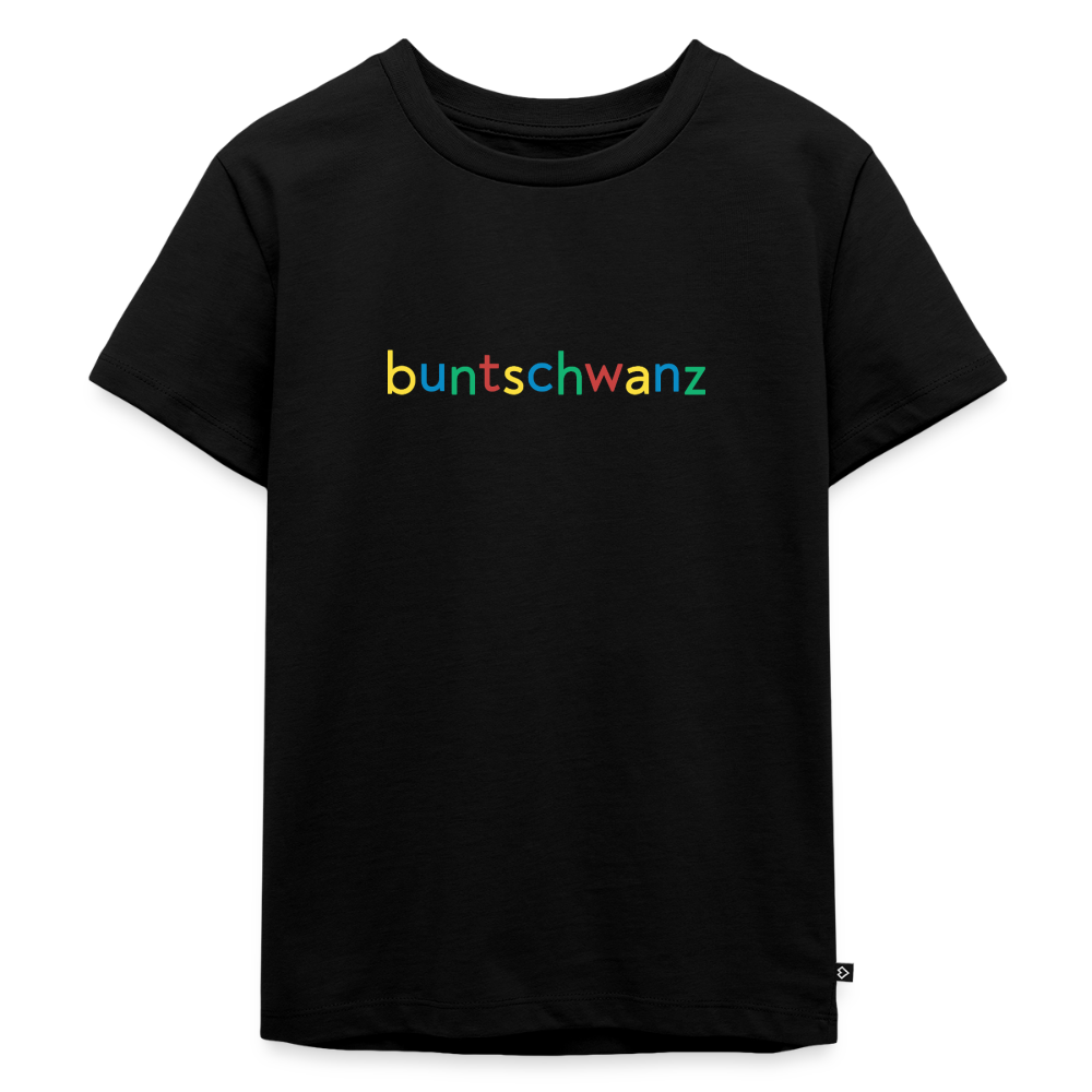 Kinder-T-Shirt „buntschwanz“ – nachtfeder - Schwarz