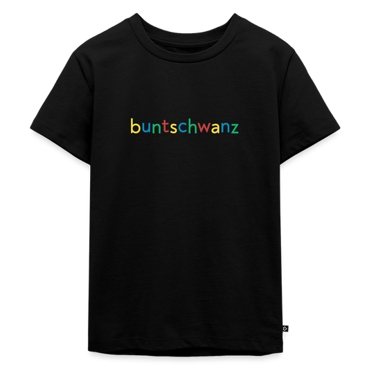 Kinder-T-Shirt „buntschwanz“ – nachtfeder - Schwarz