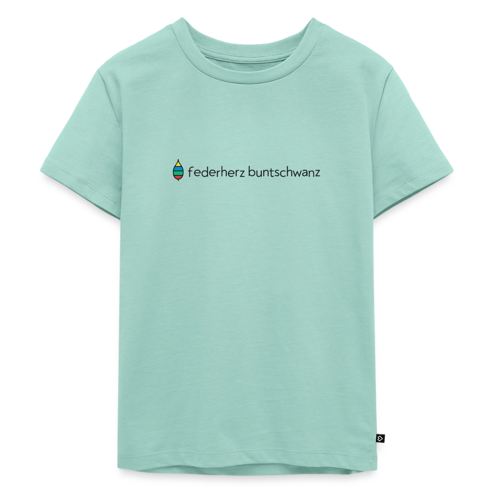 Kinder-T-Shirt „federherz buntschwanz“ – Baumwolle | buntschwanz - Mint 
