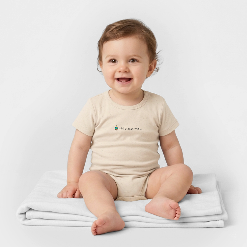 Babybody „mini buntschwanz“ – Bio-Baumwolle | buntschwanz - Natur