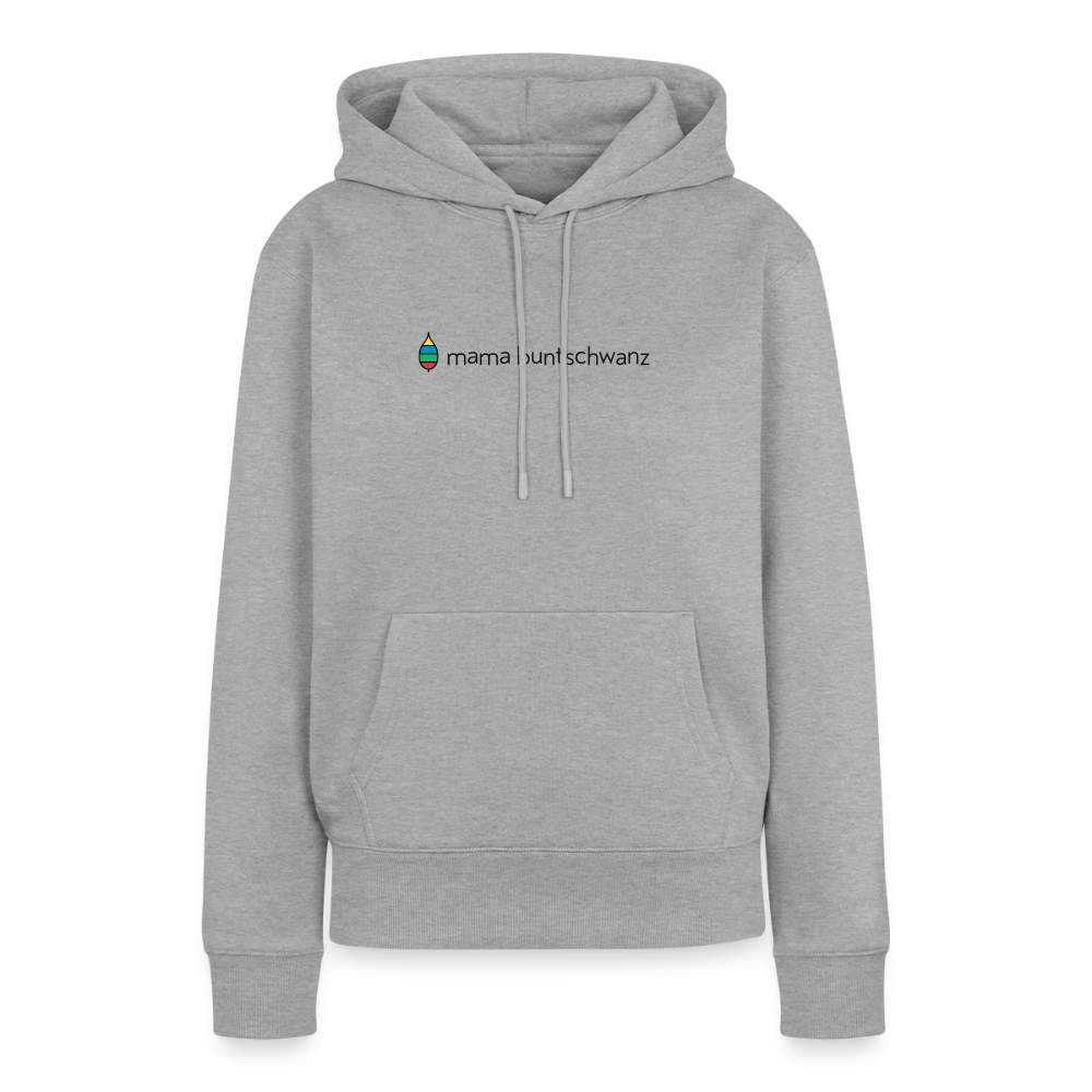 Damen-Hoodie „mama buntschwanz“ | buntschwanz - Grau meliert