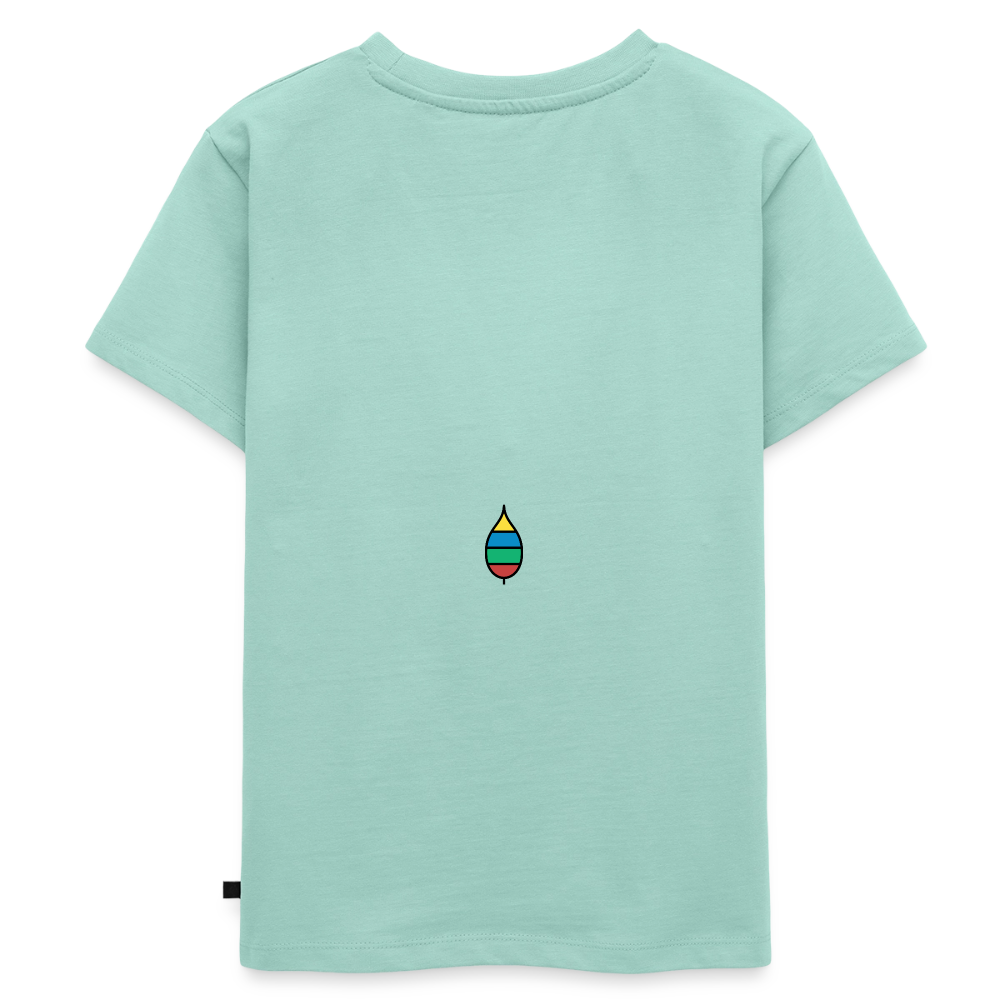 Kinder-T-Shirt „federherz buntschwanz“ – Baumwolle | buntschwanz - Mint 