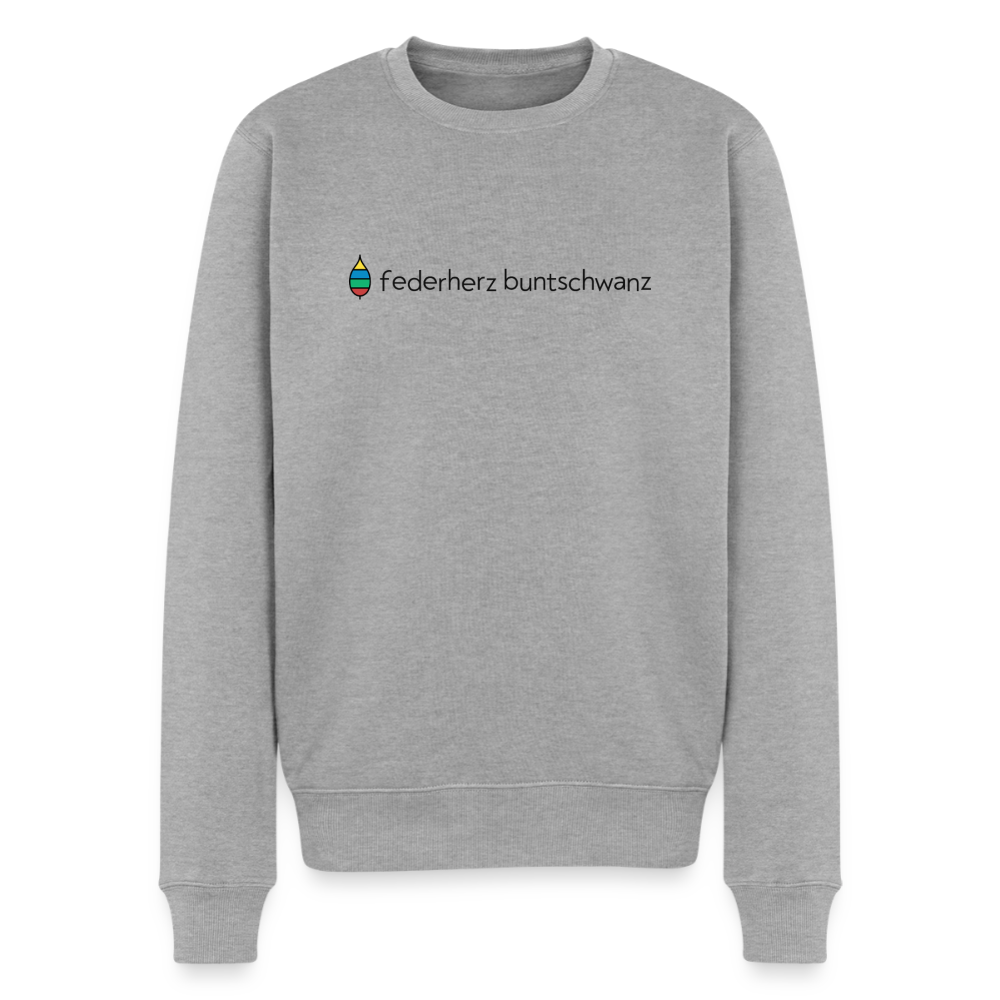 Herren-Pullover „federherz buntschwanz“ | buntschwanz - Grau meliert