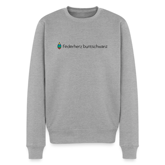 Herren-Pullover „federherz buntschwanz“ | buntschwanz - Grau meliert