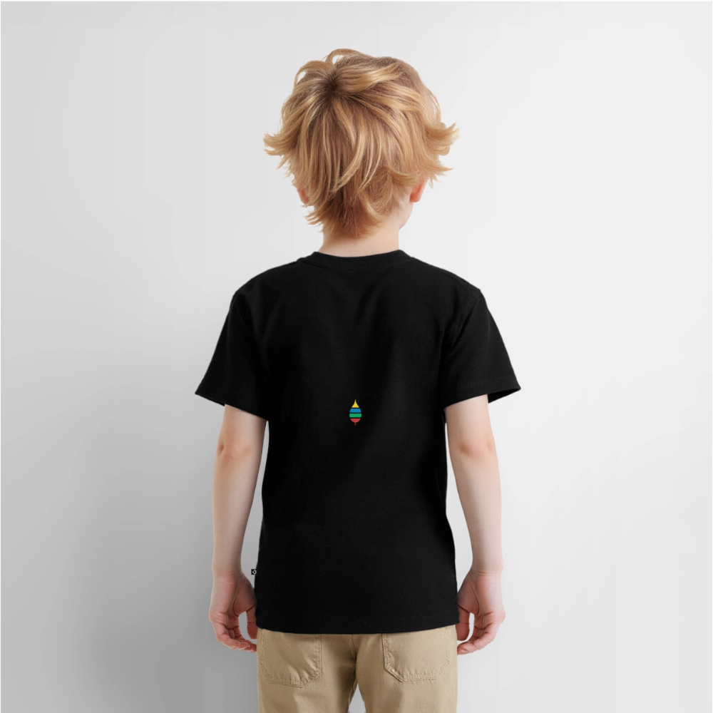 Kinder-T-Shirt „buntschwanz“ – nachtfeder - Schwarz