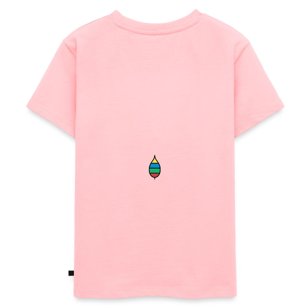 Kinder-T-Shirt „federherz buntschwanz“ – Baumwolle | buntschwanz - Rosa