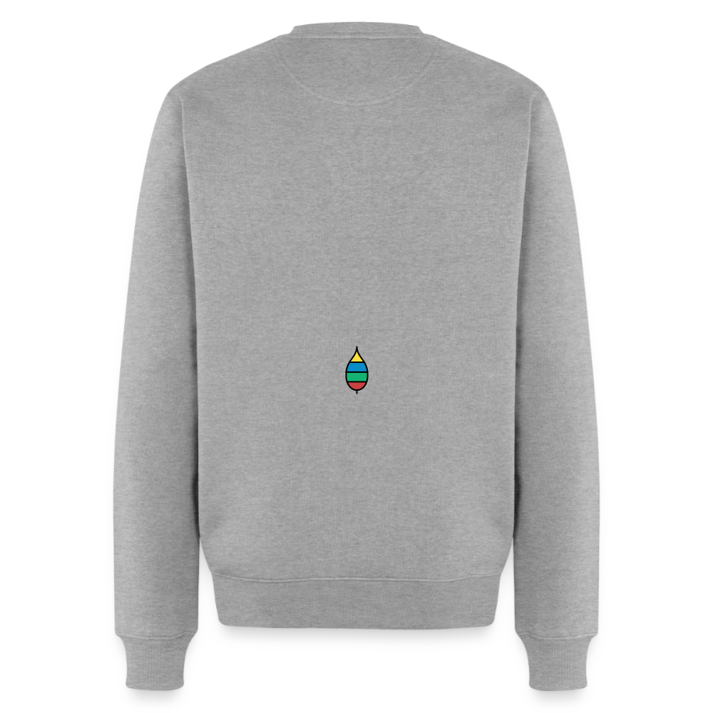 Herren-Pullover „federherz buntschwanz“ | buntschwanz - Grau meliert